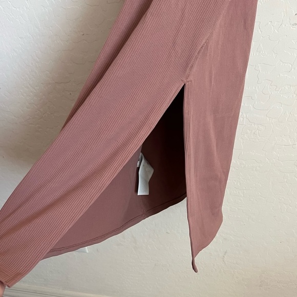 Abercrombie & Fitch Dusty Pink Skinny Rib Body Con Form Fit Tank Dress - Picture 3 of 7